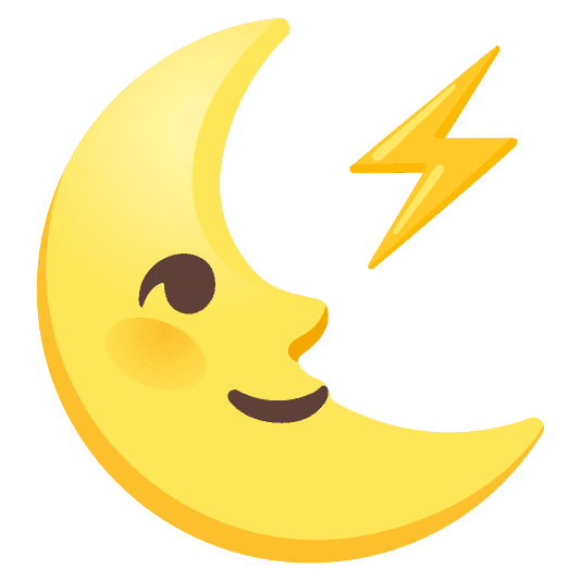 Combined Emoji - 26a1-1f31c