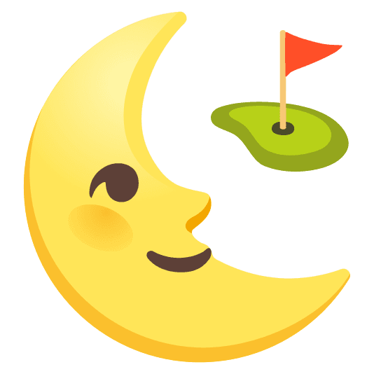 Combined Emoji - 26f3-1f31c