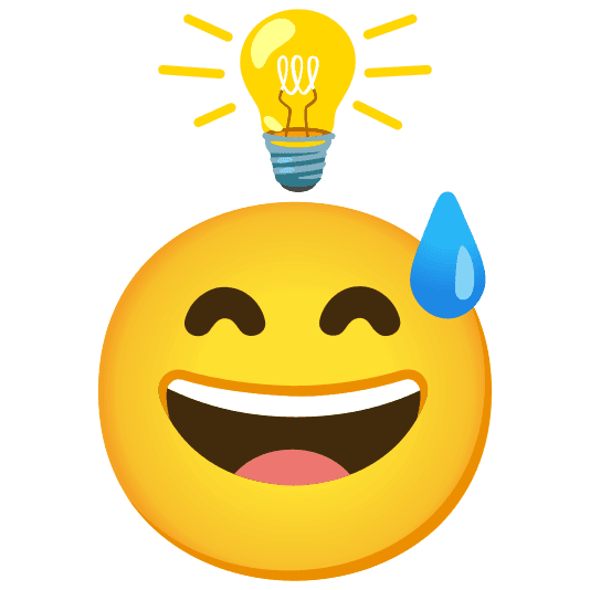 Combined Emoji - 1f4a1-1f605