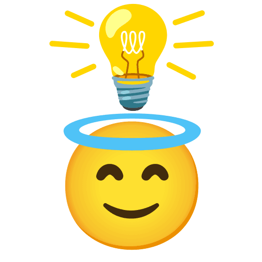 Combined Emoji - 1f4a1-1f607