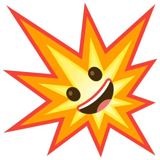 Combined Emoji - 1f4a5-1f600