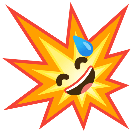 Combined Emoji - 1f4a5-1f605