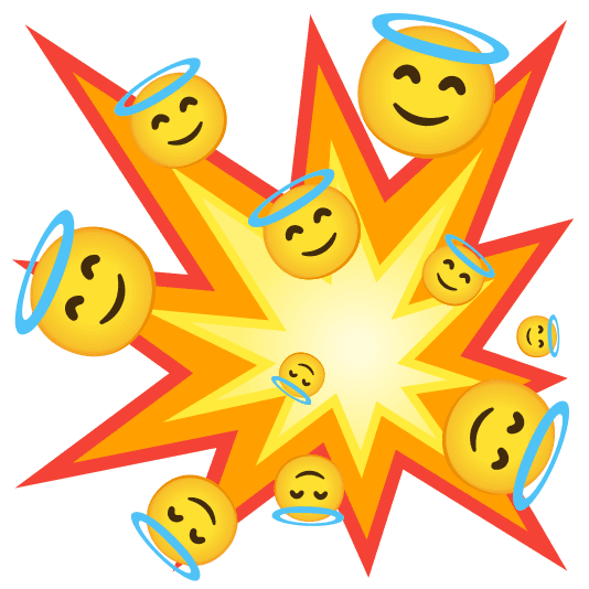 Combined Emoji - 1f4a5-1f607