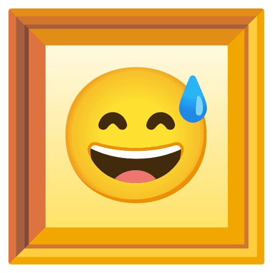 Combined Emoji - 1f5bc-fe0f-1f605