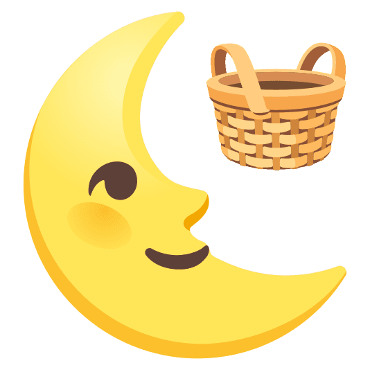 Combined Emoji - 1f31c-1f9fa