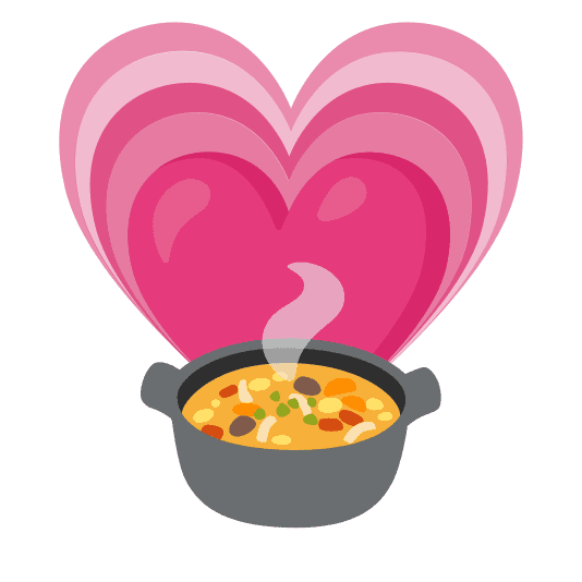 Combined Emoji - 1f372-1f497