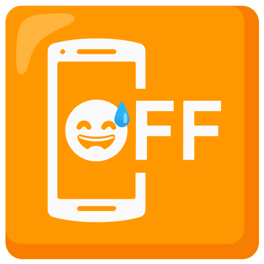 Combined Emoji - 1f4f4-1f605