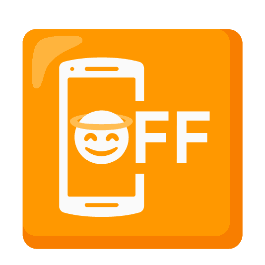 Combined Emoji - 1f4f4-1f607