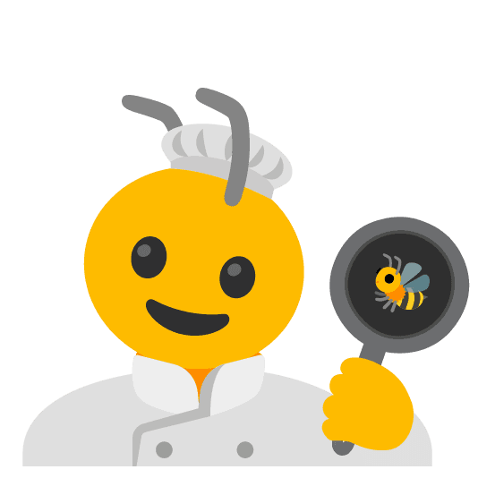 Combined Emoji - 1f373-1f41d