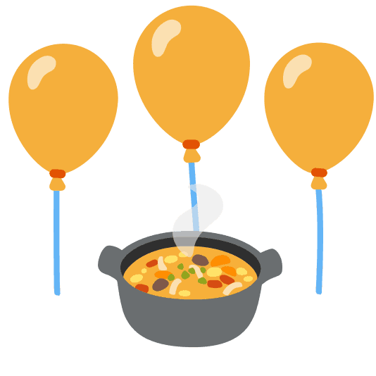 Combined Emoji - 1f372-1f388