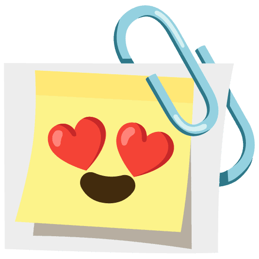 Combined Emoji - 1f587-fe0f-1f60d